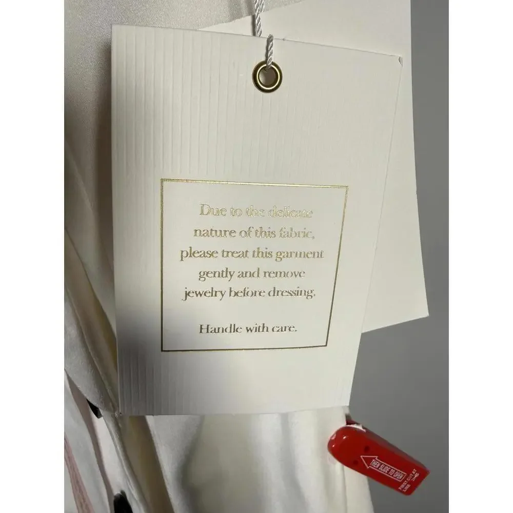 Mac Duggal One Sleeve Tuxedo Dress White Size 2 NWT - Picture 9 of 11